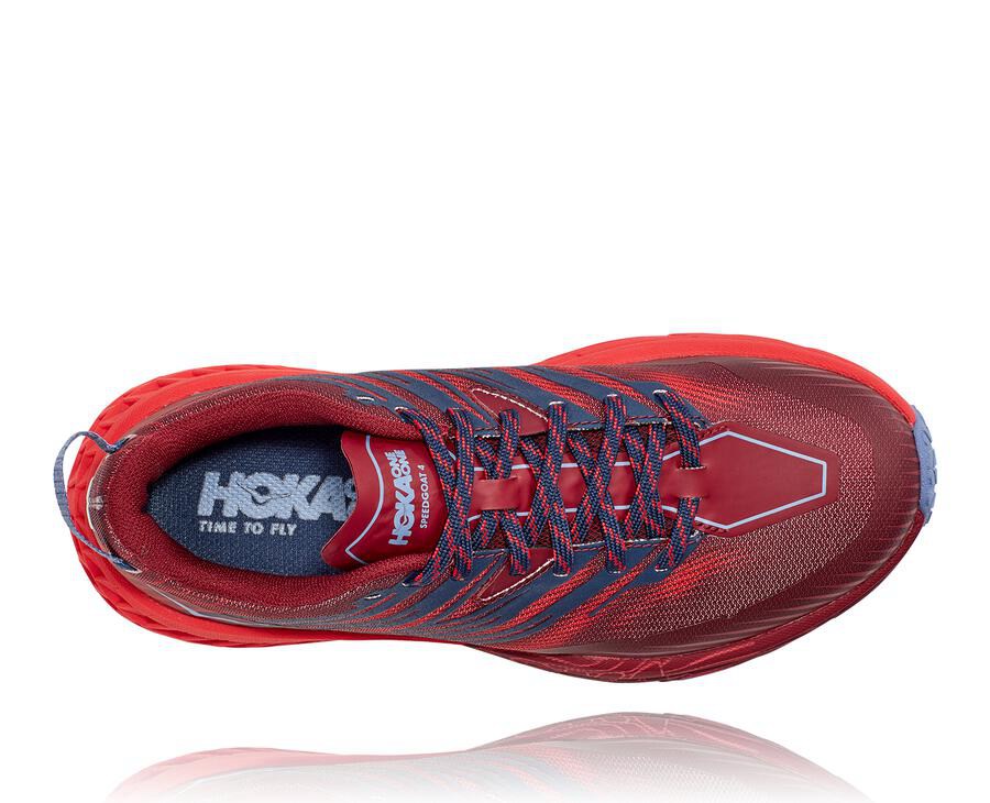 Tenis Trail Hoka One One Feminino Vermelhas - Speedgoat 4 - 270-KLNGMY